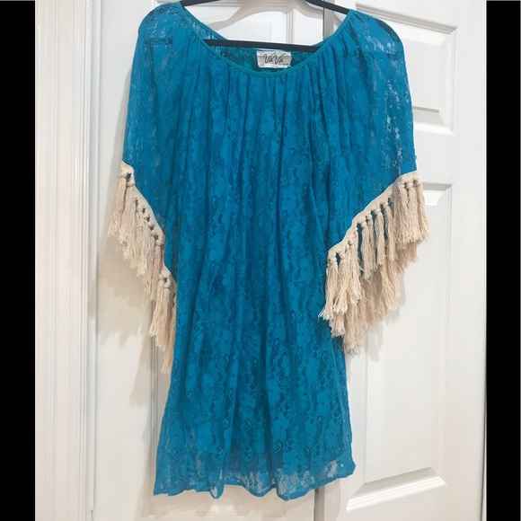 VaVa by Joy Han Turquoise Lace Dress - Picture 1 of 3
